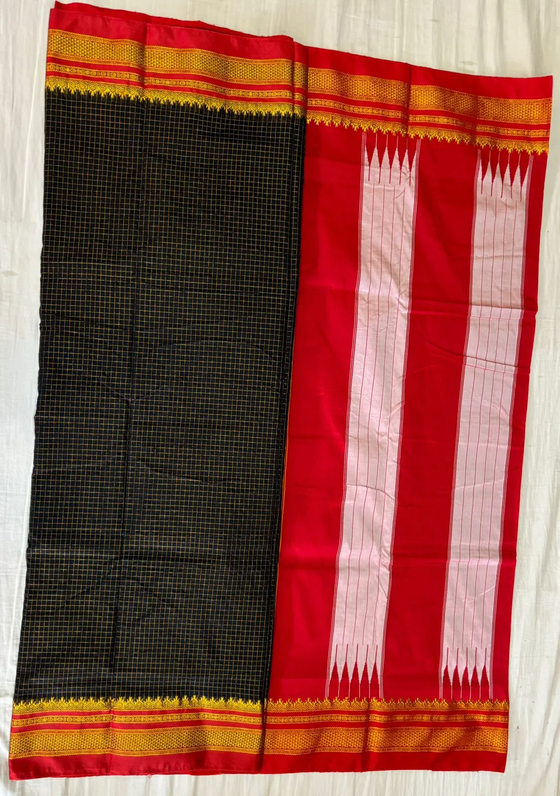 Ilkal Tana Silk Jari Checks