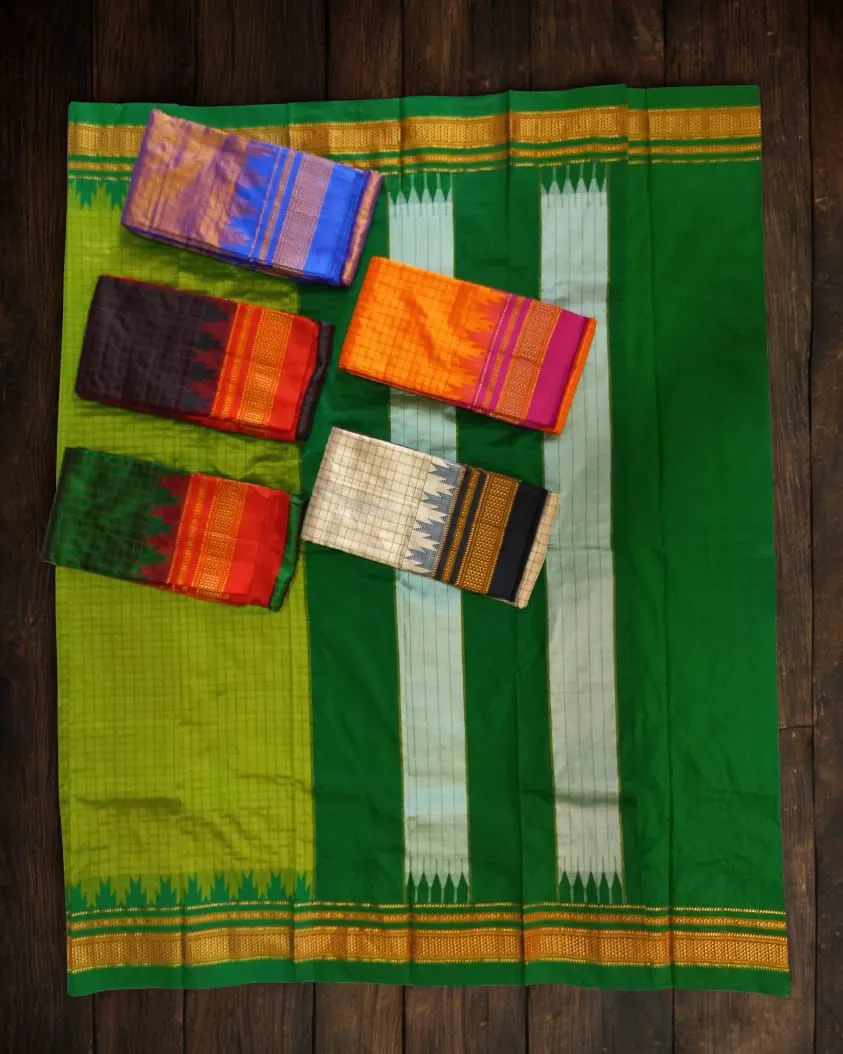 ILKAL PURE SILK CHADURANG CHECKS